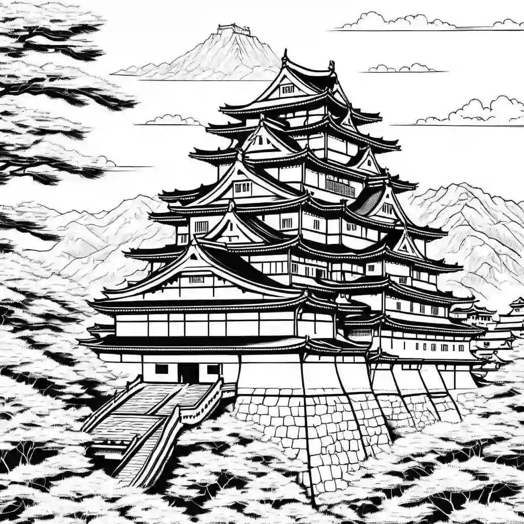 Himeji Castle coloring pages